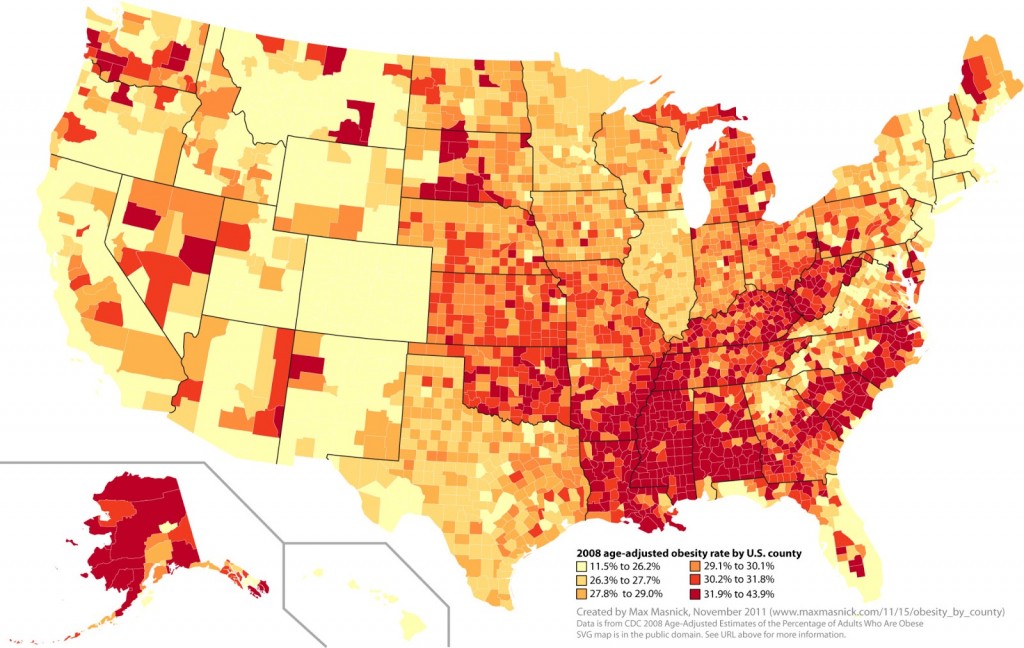 Obesity by county
